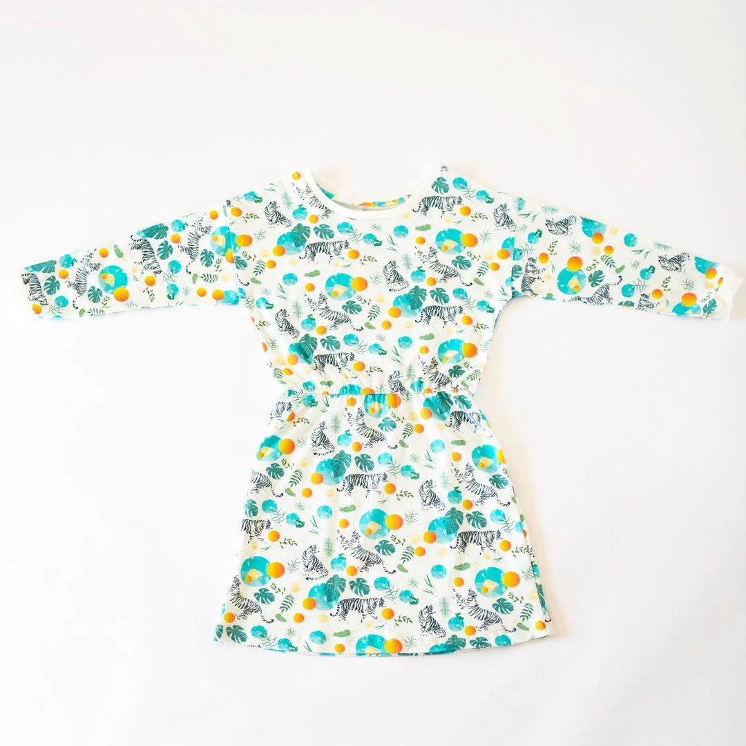 Honey Cake Tiger Kids' Magical Jungle Long Sleeve Dress Honey Cake Tiger Kids' Magical Jungle Long Sleeve Dress