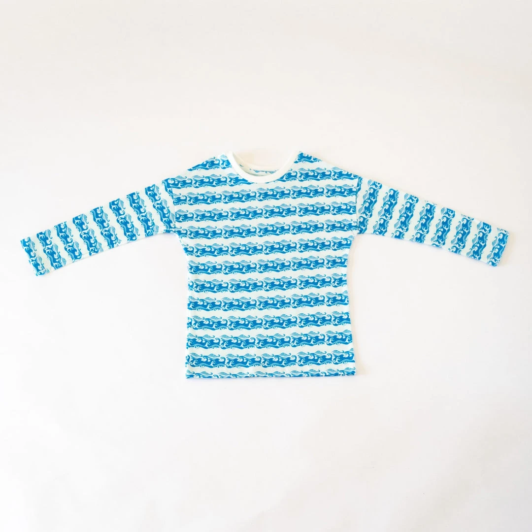 Honey Cake Tiger Kids' + Baby Kids' Hello Fun Wave Unisex Long Sleeve Tee 1 Honey Cake Tiger Kids' + Baby Kids' Hello Fun Wave Unisex Long Sleeve Tee