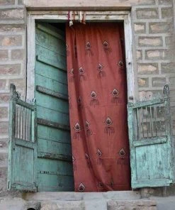 Ichcha Nazar Coral Rust Curtain Panel