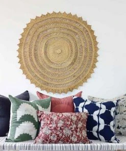 Ichcha Red Moon Throw Pillow Cover