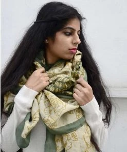 Ichcha Accessories Green Rose Scarf 10 Ichcha Accessories Green Rose Scarf