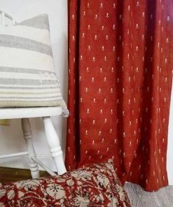 Ichcha Shanti Red Curtain Panel