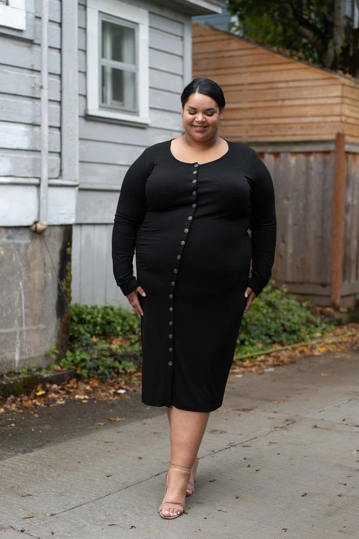 Altar Ila Upcycled Modal Dress - Black Clothing 2 Altar Ila Upcycled Modal Dress - Black Clothing