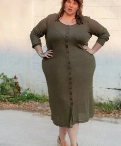 Altar Clothing Ila Upcycled Dress - Gilded Olive