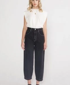 ÉTICA Iris Relaxed Taper Jeans - Obsidian