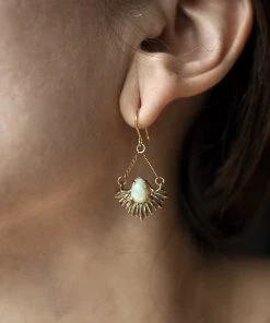 Iron Oxide Boundless Light Opal Earrings Jewelry