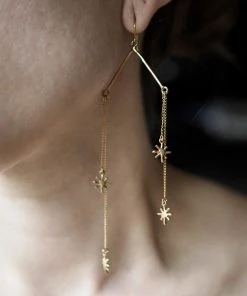 Iron Oxide Jewelry Falling Star Earrings