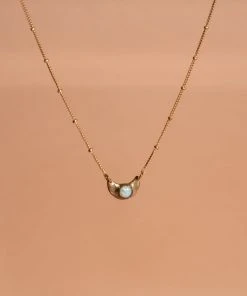 Iron Oxide Jewelry Little Lunar Choker - Gold Tone Bronze