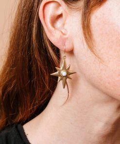 Iron Oxide Polaris Single-Star Earrings