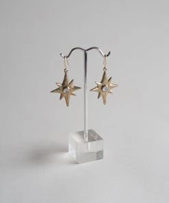 Iron Oxide Polaris Single-Star Earrings