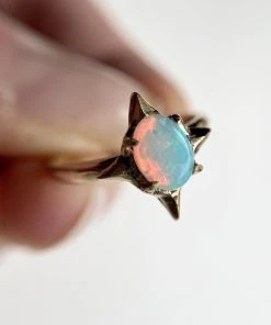 Iron Oxide Jewelry Stardust Opal Ring