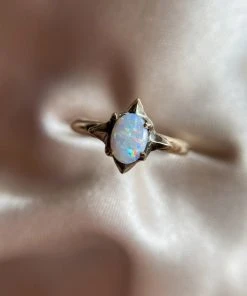 Iron Oxide Jewelry Stardust Opal Ring