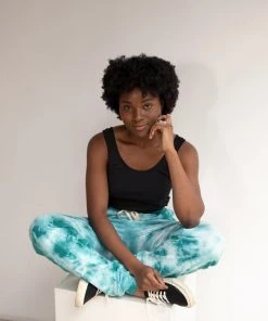 North Of West Julie Tie Dye Joggers - Atlantic