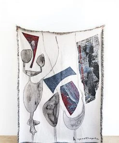 K-apostrophe Calma Upcycled Throw Blanket Home Goods