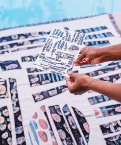 K-apostrophe Hieroglyph Upcycled Throw Blanket