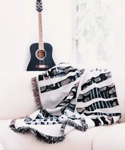 K-apostrophe Hieroglyph Upcycled Throw Blanket