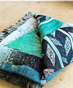 K-apostrophe Tiebele Upcycled Woven Throw Blanket 2 K-apostrophe Tiebele Upcycled Woven Throw Blanket