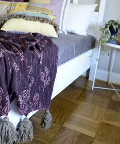 Ichcha Kalam Kantha Throw Blanket Home Goods