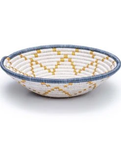 KAZI Medium Metallic Gold Hope Round Basket