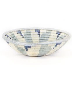 KAZI Medium Metallic Silver Virunga Round Basket Home Goods