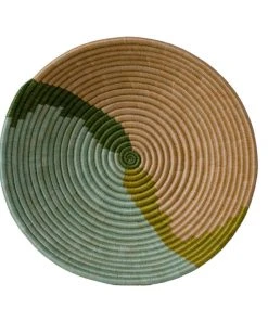 KAZI Home Goods Apricot + Seafoam Large Round Basket