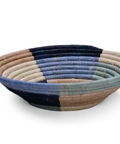 KAZI Large Color Blocked Round Basket