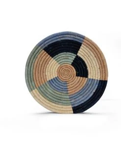 KAZI Large Color Blocked Round Basket
