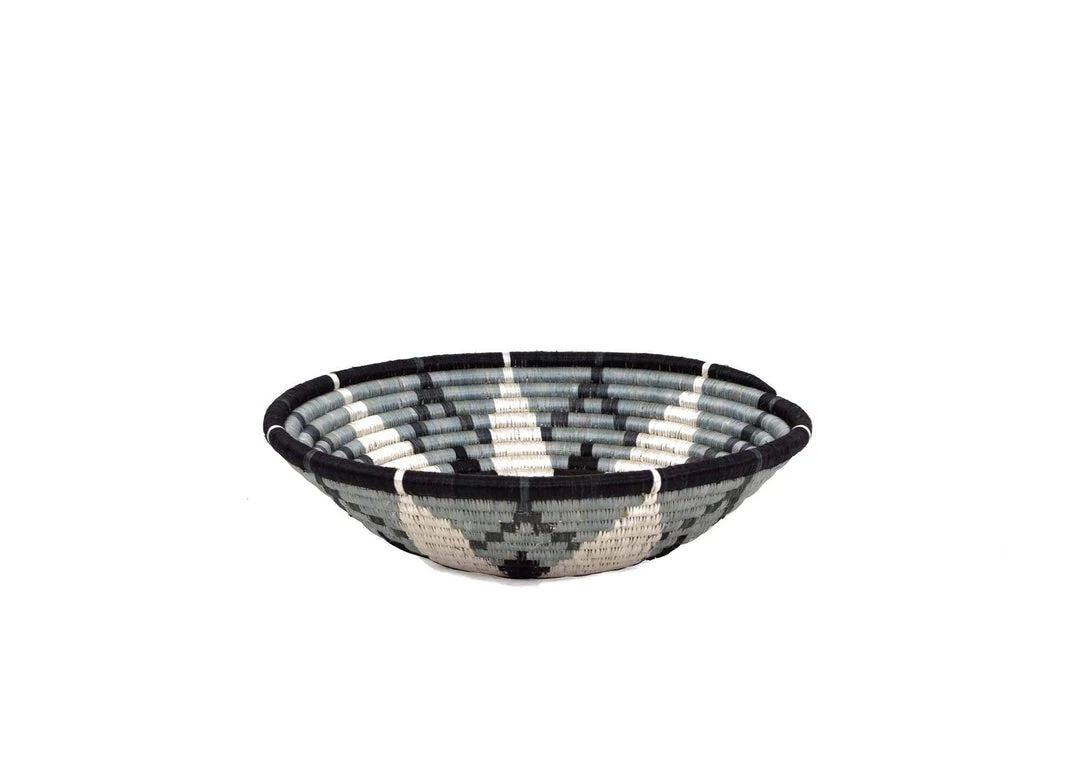 KAZI Home Goods Large Slate Hope Round Basket KAZI Home Goods Large Slate Hope Round Basket