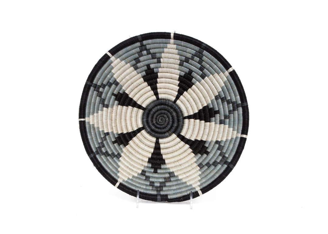 KAZI Home Goods Large Slate Hope Round Basket KAZI Home Goods Large Slate Hope Round Basket