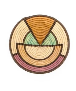 KAZI Extra Large Lilac + Neutrals Round Basket Home Goods