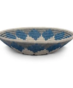 KAZI Extra Large Sky Blue Burst Round Basket Home Goods