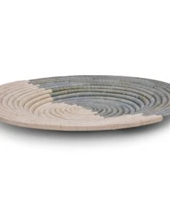 KAZI Home Goods Soft Gray Demi Woven Wall Plate