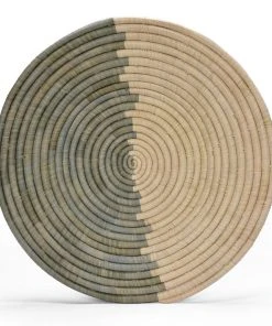 KAZI Home Goods Soft Gray Demi Woven Wall Plate