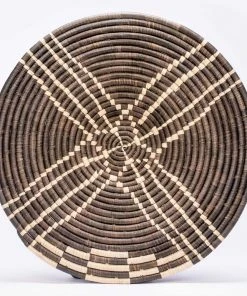 KAZI Home Goods Large Cocoa Sanaa Woven Wall Plate