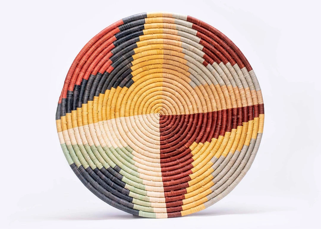 KAZI Home Goods Large Mod Annette Woven Wall Plate KAZI Home Goods Large Mod Annette Woven Wall Plate