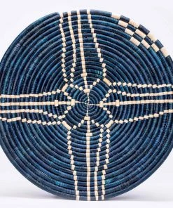 KAZI Home Goods Large Navy Sanaa Woven Wall Plate