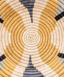 KAZI Large Opal Gray + Mustard Tabia Wall Plate Home Goods