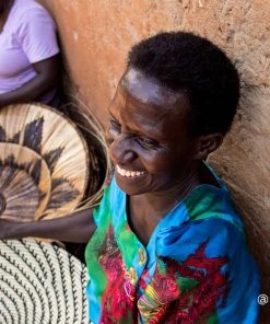 KAZI Large Opal Gray + Mustard Tabia Wall Plate Home Goods