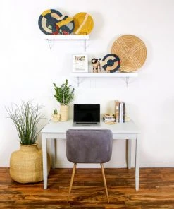 KAZI Large Tan Sanaa Woven Wall Plate Home Goods