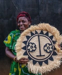 KAZI Home Goods Fringed Sun Mask Wall Art Disc