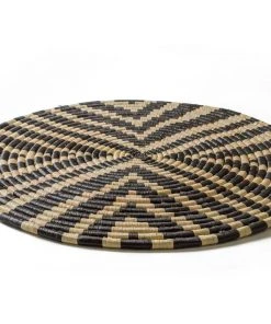 KAZI Black + Natural Geo Wall Basket 2 KAZI Black + Natural Geo Wall Basket