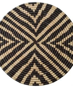 KAZI Black + Natural Geo Wall Basket