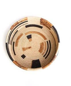 KAZI Home Goods Banana Bark Blocked Catch All Basket 1 KAZI Home Goods Banana Bark Blocked Catch All Basket