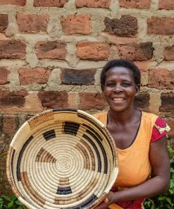 KAZI Home Goods Banana Bark Blocked Catch All Basket 4 KAZI Home Goods Banana Bark Blocked Catch All Basket