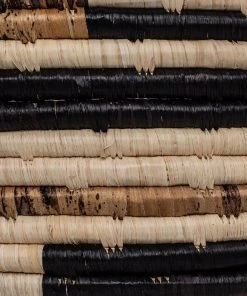 KAZI Home Goods Banana Bark Blocked Catch All Basket 3 KAZI Home Goods Banana Bark Blocked Catch All Basket