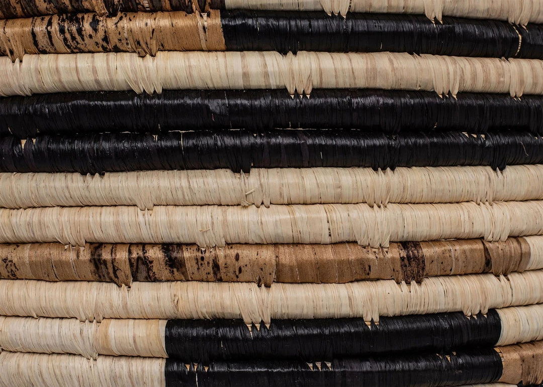 KAZI Home Goods Banana Bark Blocked Catch All Basket KAZI Home Goods Banana Bark Blocked Catch All Basket