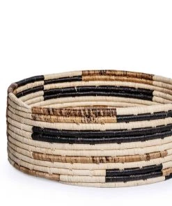 KAZI Home Goods Banana Bark Blocked Catch All Basket 2 KAZI Home Goods Banana Bark Blocked Catch All Basket