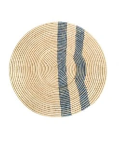 KAZI Gray Double Striped Wall Plate