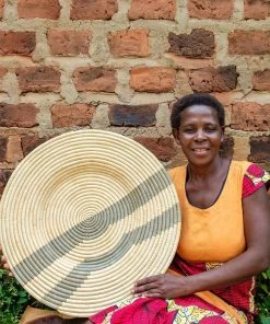 KAZI Gray Double Striped Wall Plate