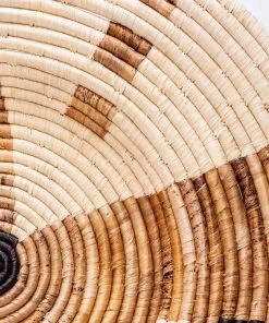 KAZI Home Goods Extra Large Banana Leaf Mod Woven Wall Plate